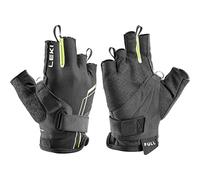 LEKI Nordic Breeze Shark Short Gloves, Black-Yellow-White, EU 10