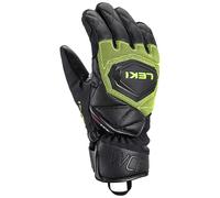 Leki - Ski gloves - Wcr Coach 3D Junior Black-Ice Lemon - Kid Size 4 Black 4