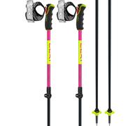 Leki Spitfire Vario 3D Freeride Ski Poles, 110-140cm Neon Magenta