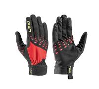 LEKI Ultra Trail Storm Gloves, Black/Red/Neon Yellow, EU 9