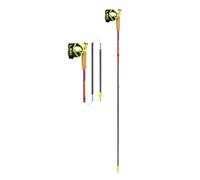 LEKI Ultratrail FX.One Superlite Trekking Poles - Carbon Foldable Ultralight Poles for Hiking & Trail Running - Bright Red-Violet-Neonyellow - 110 cm