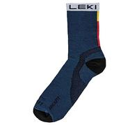 LEKI Unisex Trail Running Socks, True Navy Blue-White, 42-45