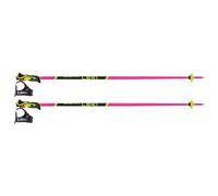 Leki - Donwhill ski poles - Worldcup Lite Sl Lady 3D Neonpink-Black-Neonyellow in Aluminium - Size 95 cm - Pink Pink 95 cm