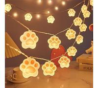 LEKIBOP Cute Cat Model Decorative Lights Gifts Fairy Lights Christmas Lights Valentine’s Day Decor 10ft 20LED Battery Operated String Lights Ornaments Indoor Outdoor Wedding Festoon Party (Style 3)