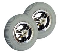 LekLai 7X1 3/4 Pneumatic Wheelsor for Wheelchairs, 7Inch Non-Slip Front Wheels Replacement, 8Mm Bearings, 2Pcs/Grey/7X1 3/4
