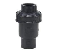 Check Valve,One Way Non Return Valve,1pcs 20 25 32 40 50 63mm UPVC Check Valve,1/2" - 2" Plastic PVC Ball Check Valve,One-Way Valve,Plumbing System Parts (Size:Inner 25mm) (Size : Inner 50mm)