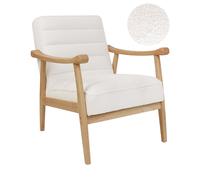 Beliani Armchair Leknes Boucle Off-White