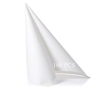 LEKOCH 100 PCS White Luxury Large Disposable Paper Napkins, Linen Feel Wedding Napkins, 40 * 40 Christmas Napkins, White -100 pcs