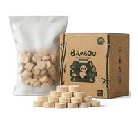 LEKOCH 250 pcs Bamboo Disposable Compressed Towel Tablet with Travel Tube Mini Portable Compressed Coin Face Wipes for Travel Camping Beauty Outdoor Brown