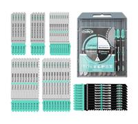 LEKOMESH 50 PCS Jigsaw Blades Set - T-Shank Jig Cutting Disc for Wood, Plastic and Metal Cutting(T118A,T118B,T101AO,T101B,T101BR,T144D)