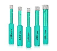 LEKOMESH Diamond Drill Bit Kit - 5pcs 6/6/6/8/10MM Diamond Hole Saw with Hex Shank for Porcelain Tile Drill Bits for Ceramic Porcelain Tile Marble Granite Artificial Stone Quartz,Vacuum Brazed