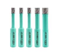 LEKOMESH Diamond Drill Bit Kit - 5pcs 6/6/6/8/10MM Diamond Hole Saw with Triangle Shank for Porcelain Tile Drill Bits for Ceramic Porcelain Tile Marble Granite Artificial Stone Quartz,Vacuum Brazed