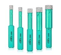 LEKOMESH Diamond Drill Bit Kit - 5pcs 6/6/8/10/12MM Diamond Hole Saw with Hex Shank for Porcelain Tile Drill Bits for Ceramic Porcelain Tile Marble Granite Artificial Stone Quartz,Vacuum Brazed