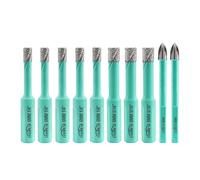 LEKOMESH Diamond Drill Bit Kit - 5pcs 6MM & 3pcs 8MM Diamond Hole Saw & 2pcs 6MM Carbide Drill Bit with Triangle Shank for Ceramic Marble Granite Stone