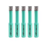 LEKOMESH Diamond Drill Bit Kit - 5pcs 8MM Diamond Hole Saw with Triangle Shank for Porcelain Tile Drill Bits for Ceramic Porcelain Tile Marble Granite Artificial Stone Quartz,Vacuum Brazed