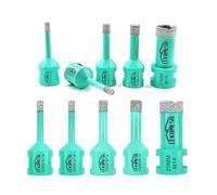 LEKOMESH Diamond Tile Drill Bits - 5pcs 6/6/8/10/20MM Tile Hole Saw Hole Cutter for Porcelain Ceramic Tile Marble Granite Stone Quartz Diamond Drill Bits M14 Thread