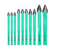 LEKOMESH Masonry Drill Bits Set - 10pcs 5mm*3+6mm*3+8mm*2+10mm+12mm Concrete Drill Bits Set Ceramic Drill Bit Carbide for for Wood, Plastic, Masonry, Ceramic Tile, Marble, Glass, Triangle Shank