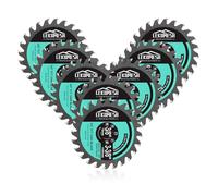 LEKOMESH TCT Circular Cutting Disc - 8pcs 3-3/8"(85mm) 24T TCT Wood Cutting Disc, Cut Off Wheel for Wood Plastic and Composite Materials with a Washer 3/8"-9/16"(10-15mm)