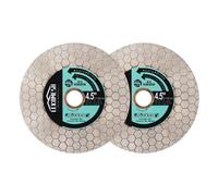 LEKOMESH Tile Blade 4.5"/115mm - 2pcs Diamond Saw Blade Hexagon Design for Cutting and Grinding Granite Marble Ceramic Porcelain Tile,Arbor 7/8"-5/8"