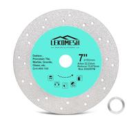 LEKOMESH Tile Cutting Disc - 180MM Glass Cutter Disc, Granite Cutting Blade, Diamond Grinder Wheel for Rock Slab, Stone, Tile, Marble, Granite, Glass Diamond Saw Blades