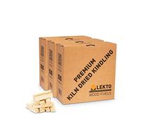 Lekto Woodfuels Kiln Dried Kindling - 3 X 4.5Kg Mega Boxes | 13.5Kg, Premium Fire Starters For Open Fires, Wood Burners, Fire Pits & Pizza Ovens | Eco Friendly Packaging|