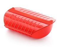 Lékué 1400 ml Steam Case with Draining Tray for 3 to 4 Person, Red