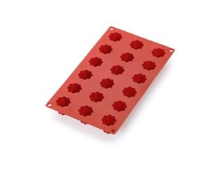 Lékué 18 Cup Platinum Silicone Mini Cake Tray Red