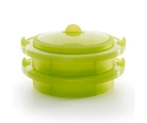 Lékué 3400702V09U004 2-Tier Steamer, Green, 22 cm