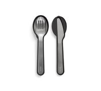 Lékué Cutlery with Case to Go, Stainless Steel Knife, Fork, and Spoon