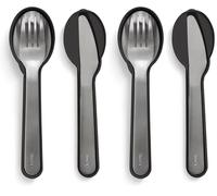 Lékué Cutlery with Case to Go, Stainless Steel Knife, Fork, and Spoon (Pack of 2)