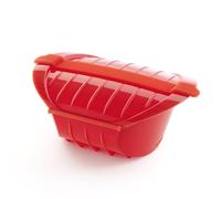 Lékué - Deep Microwave Steam Cooker 3-4 p. Silicone Red