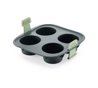 Lékué Air Fryer Muffins Silicone Mould, 4 Hole