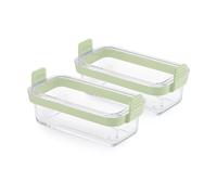 Lékué Rectangular Clear Glass Baskets for Air Fryer Set of 2