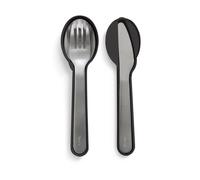 Lékué Cutlery with Case to Go, Stainless Steel Knife, Fork, and Spoon
