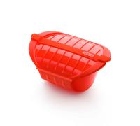 Lékué Lékué deep steamer microwave 3-4 servings. Red