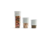 Lekue Set of 3 Flip Storage Containers Green, Green
