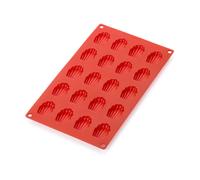 Lékué Lékué madeleine mold mini silicone 20 pcs Red