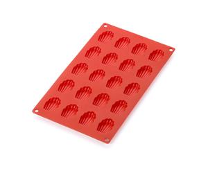 Lékué Lékué madeleine mold mini silicone 20 pcs Red