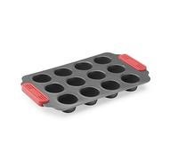 Lékué Mini Muffins Non-Stick Pastry Mould Metallic, 12 Cavities