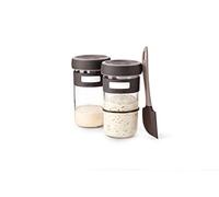 Lékué Panary Sourdough Kit, Silicone, Clear Glass