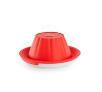 Lekue Pudding Mould with Plate, Red
