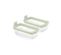 Lékué Rectangular Clear Glass Baskets for Air Fryer Set of 2
