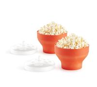 Lékué Set 2 Mini Pop Corn, Single portions in Microwave, Silicone, Red