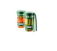 Lékué Tool kit for preparing homemade pickles with container, Green, 700 ml