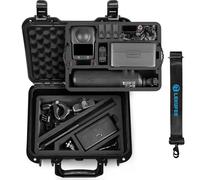 LEKUFEE Portable Waterproof Hard Case for DJI Osmo 360 Camera,Adventure Combo, Action Camera, Battery, Charger, DJI Mic 3/2/Mini, More Accessories(Case Only)-Black
