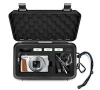 LEKUFEE Travel Waterproof Hard Case for Canon Powershot SX740 / SX730 / SX720 HS Digital Camera, NB-13L Battery, and Accessories - Black(Bag & Case Only)