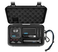 LEKUFEE Travel Waterproof Hard Case for GoPro MAX 2, Action Camera, Battery, Dual Battery Charger and Accessories - Black(Bag & Case Only)