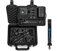 LEKUFEE Waterproof Hard Case for GoPro MAX 2, GoPro MAX, Action Camera, Battery, GoPro Dual Battery Charger, More Accessories(Case Only)-Black