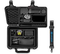 LEKUFEE Waterproof Hard Case for Insta360 Luna Ultra and Accessories | IP67 Travel Carry Case with EVA Foam Insert, Shoulder Strap, Storage Case for Creator Bundle, Mic Pro (Case Only)