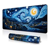 LeKuni Large Gaming Mouse Pad XXL 900 x 400 mm Gamer Mouse Pad with Stitching Edges - Under Desk Mat - Office Accessories - Non-Slip Rubber Base (Starry Sky)